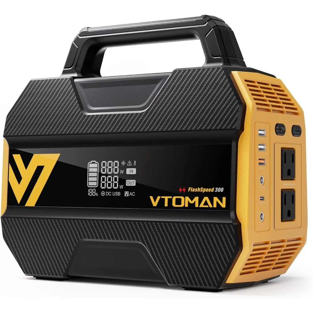 

Portable 300W Solar Generator with 230Wh LiFePO4 Battery, 3000 Cycles, 100W PD USB-C Output