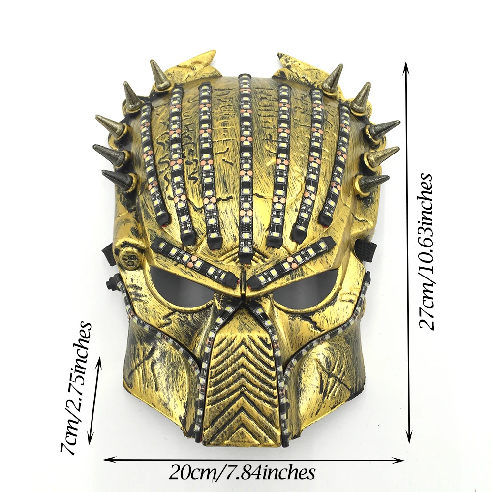 LED Halloween Killer Mask Glow Up Masquerade party Halloween birthday Christmas  Characters Movie Horror Cosplay Mask