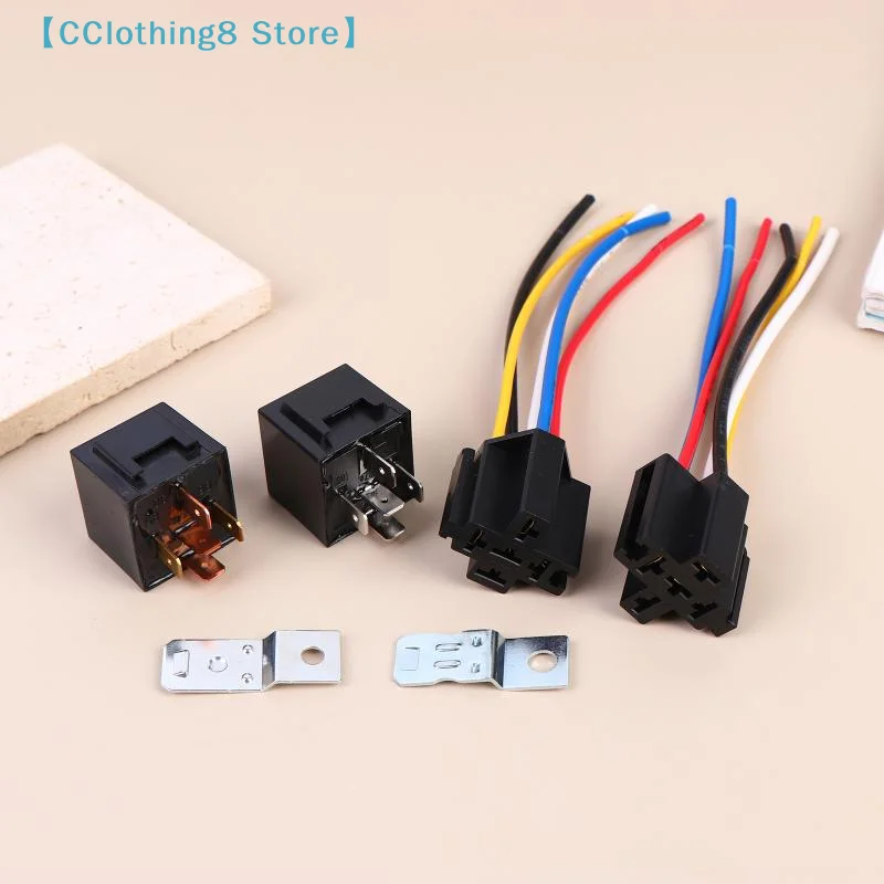 1Pcs Automotive Relay 12V/24V 5Pin 40A Car Relay With Harness Socket Black Red Copper Terminal Auto Relay Socket SPDT 【AliS8】 view 3