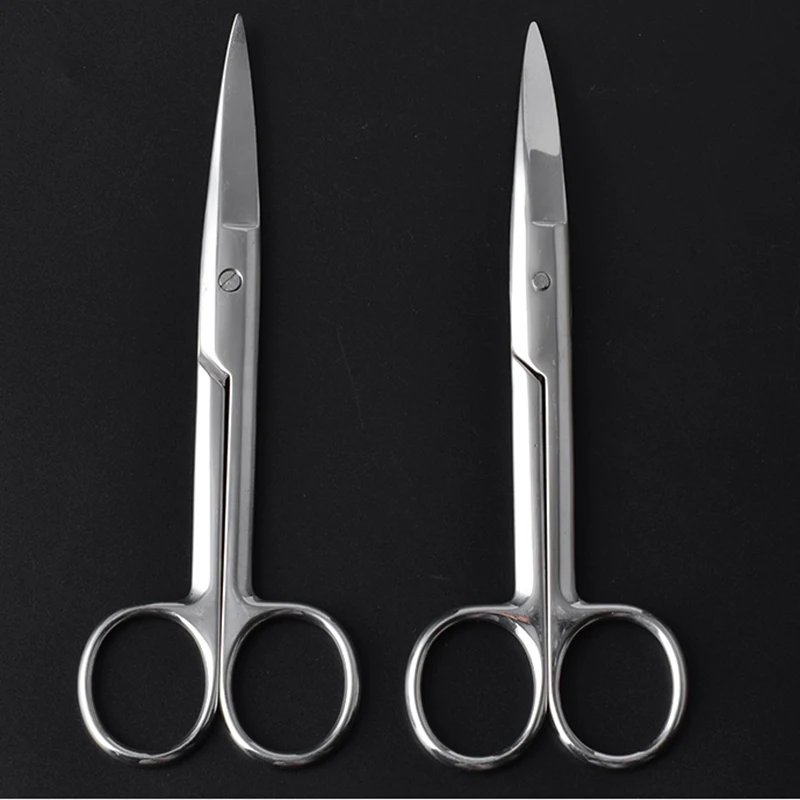 Dental Crown Scissors Medical Surgical Scissor Ligature Wire Cutting Instrument Tool Stainless Steel Straight Curved Head 12.5CM