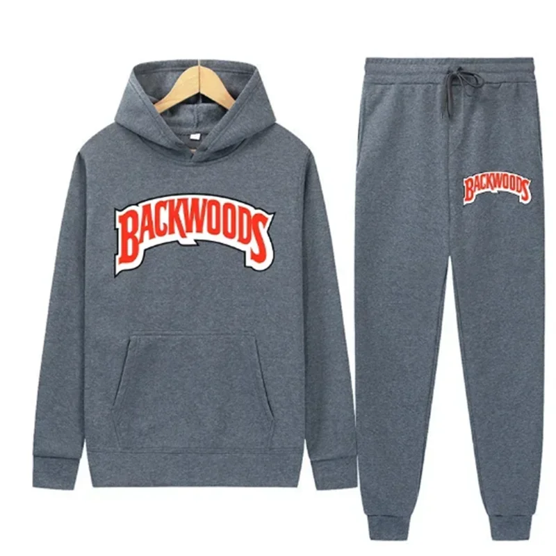 Backwoods-Moletons e calças masculinas e femininas, moletons estampados com letra gráfica, pulôver com capuz Harajuku, roupas es