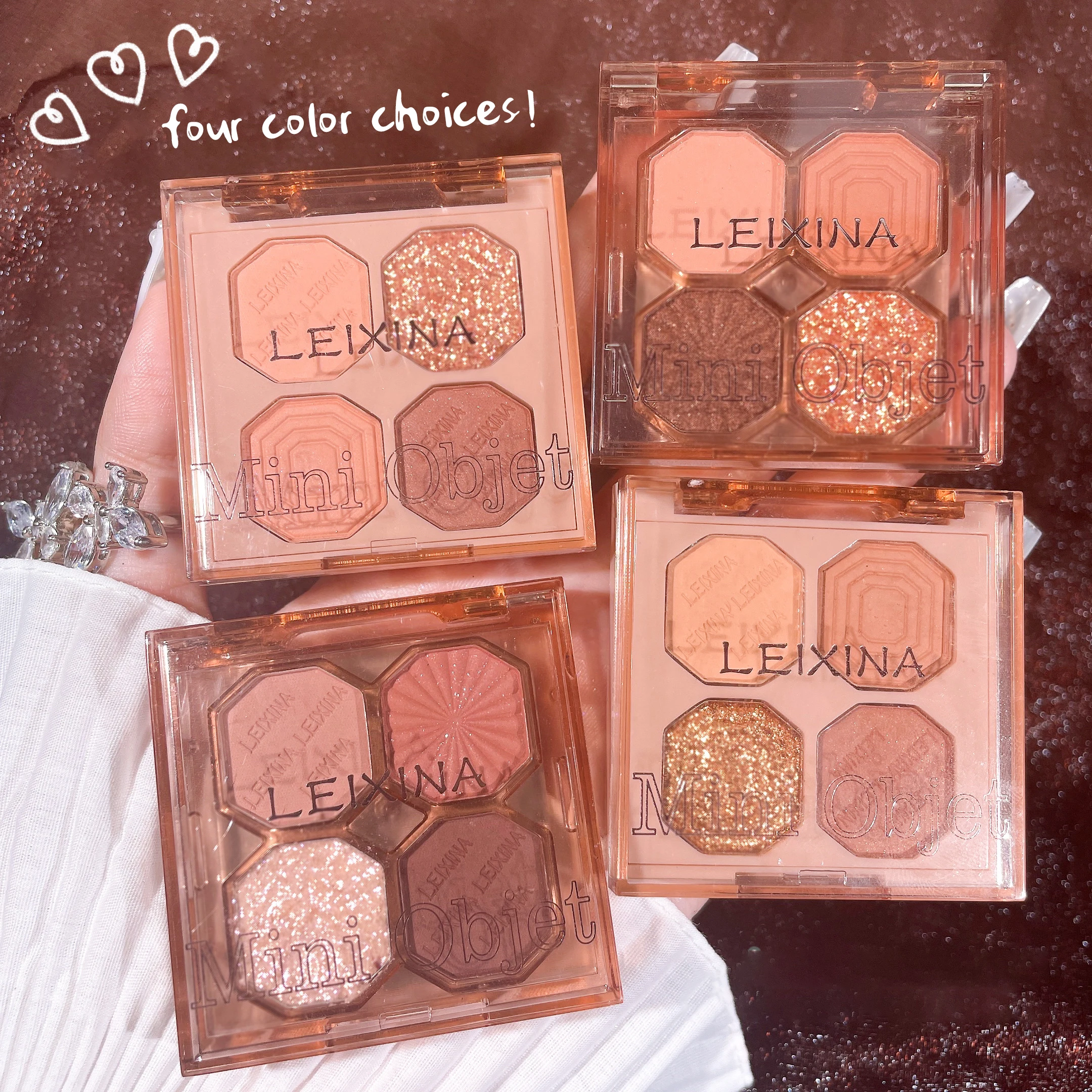 Jasny klejnot Czterokolorowy cień do powiek Perłowy matowy Niełatwy do zdejmowania makijażu Codzienny makijaż Cień do powiek Dysk