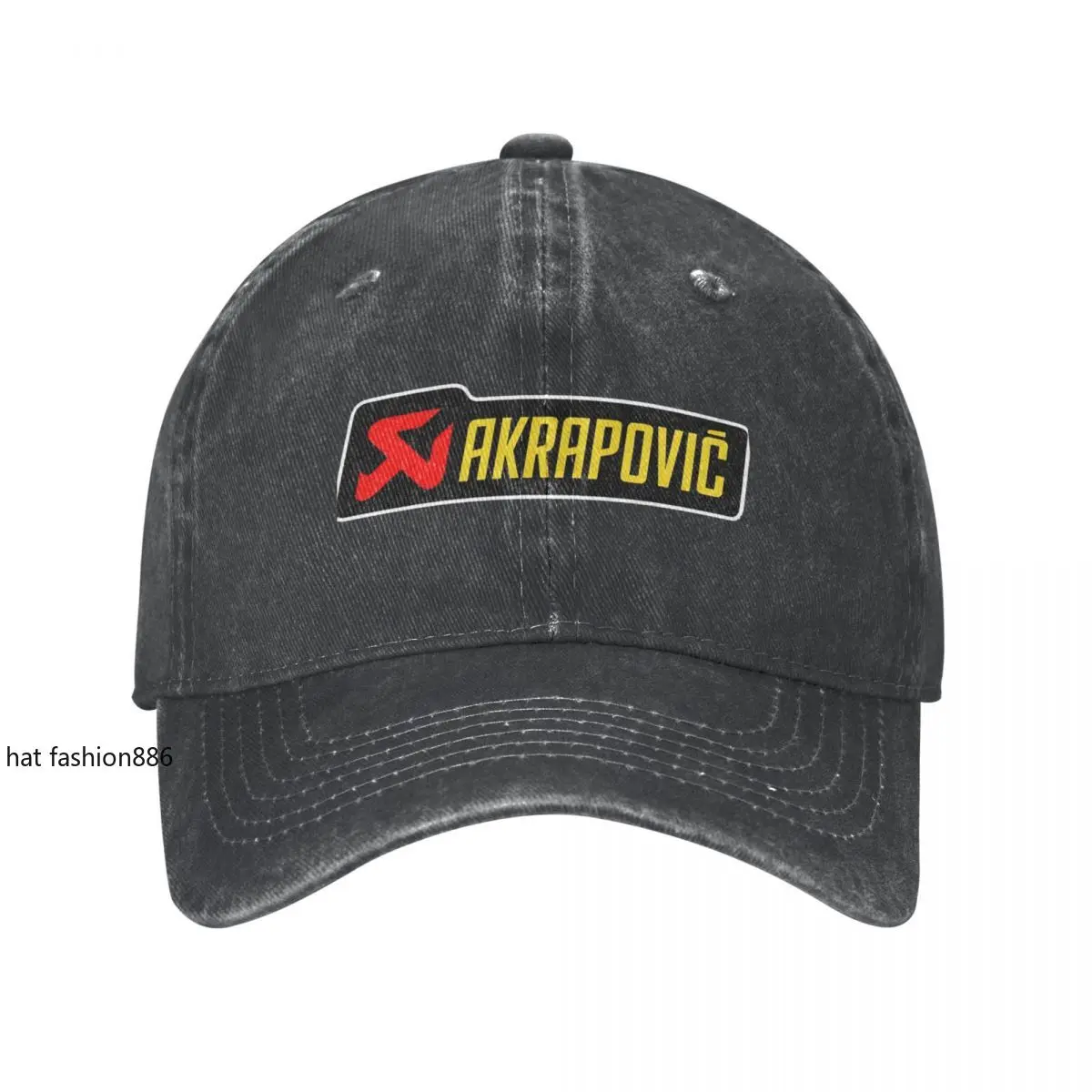 Akrapovics Logo Baseball Cap Fashion Distressed Washed AKS Motorcycle Exhaust Sun Cap Unisex Outdoor Running Golf Caps Hat