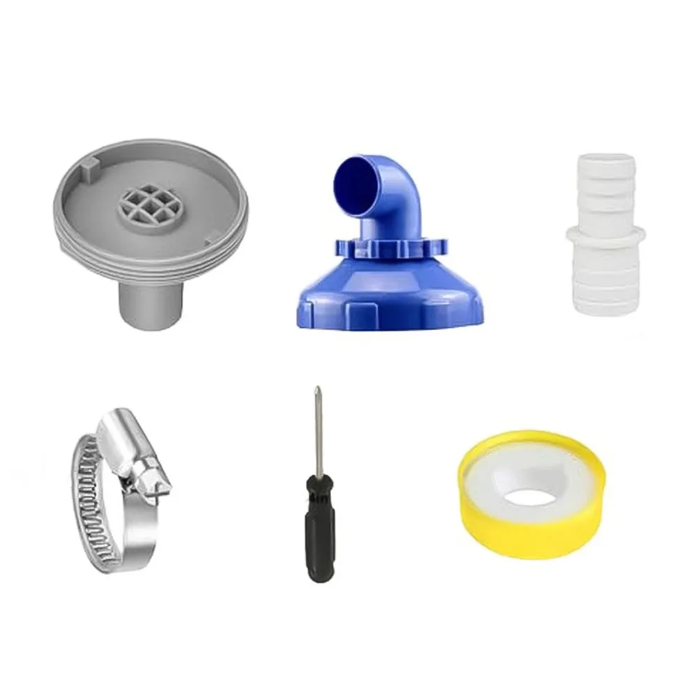 360° Rotatable Pool Inlet Outlet Nozzle Set For Intex 32/38 Mm Pools ABS Water Jet Pipe Adapter With Gasket Locking Clip Parts