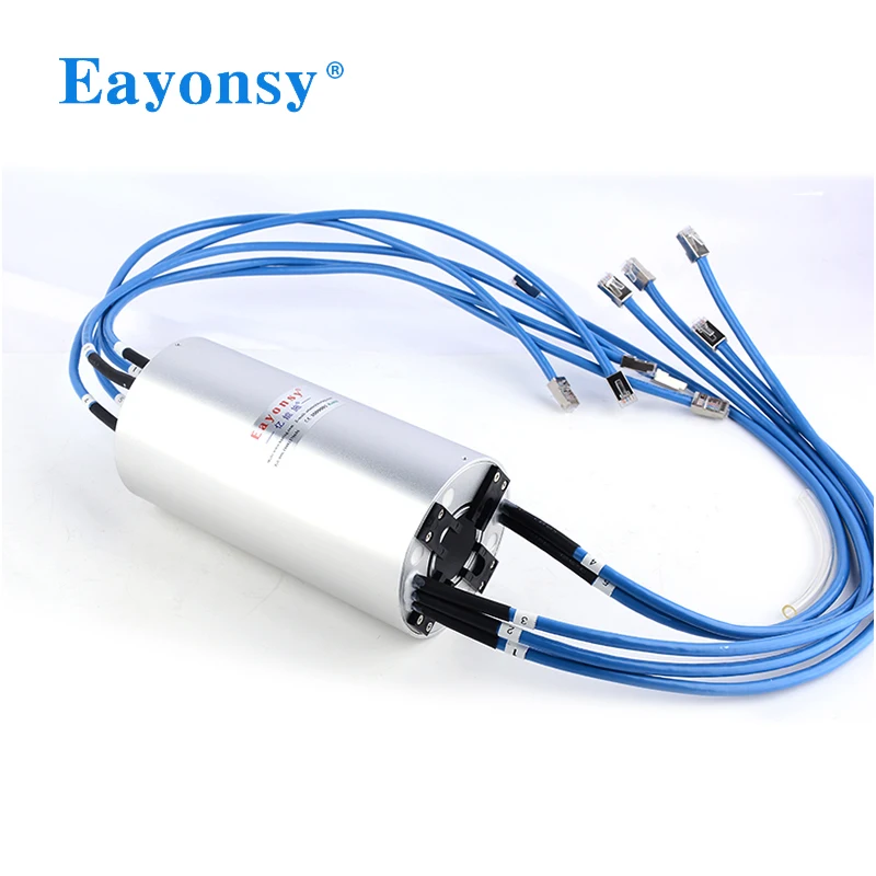 

Through-Bore Ethernet Slip Ring, 100/1000Mbps, 360 Rotating for Video Signal