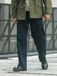 High Waist Straight Leg Casual Pants Bronson 1944 USMC Officer's Wide Leg Tweed Leisure Trousers Rugged Bronson Brand