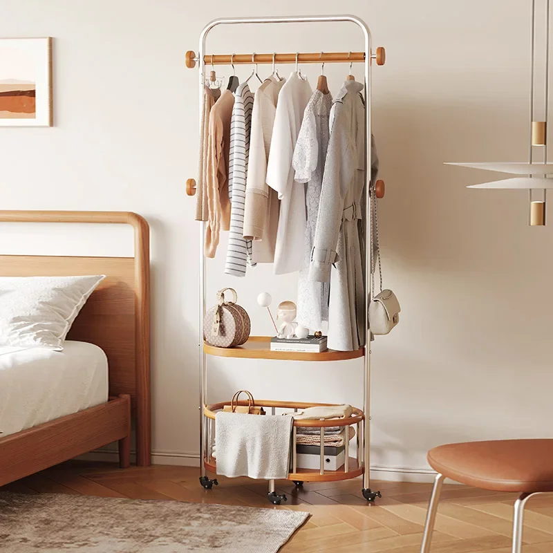 Cherry Coat Rack for Bedroom Long Lasting Modern Design Stable Structure Reinforced Frame Space Saving Non-Slip Feet
