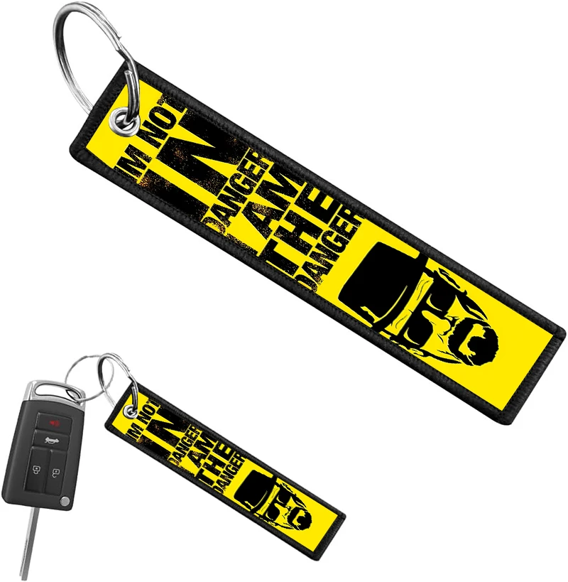 Breaking-Bad Embroidery Key Fobs Cool Key Tags Keychain For Motorcycles Cars Key Ring Accessories Halloween Jewelry Gifts view 5