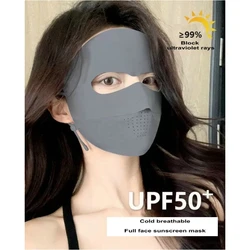 Masque facial anti-perruque pour femme, protection contre le soleil, pour tout le visage, respirant, fin, été 2023