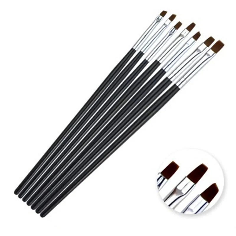 7Pcs Dental Resin Brush Pens Shaping Silicone Tooth Tool For Adhesive Composite Cement Porcelain Teeth Tools Dentistry Lab Tool