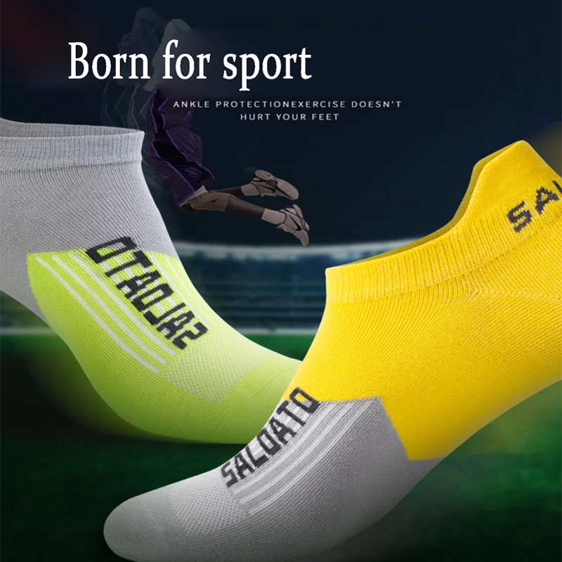 2022 New Spring Summer Men Sports Running Socks Protective Ankle Socks Thin Breathable Deodorant Fitness Short Socks Male 5Pairs