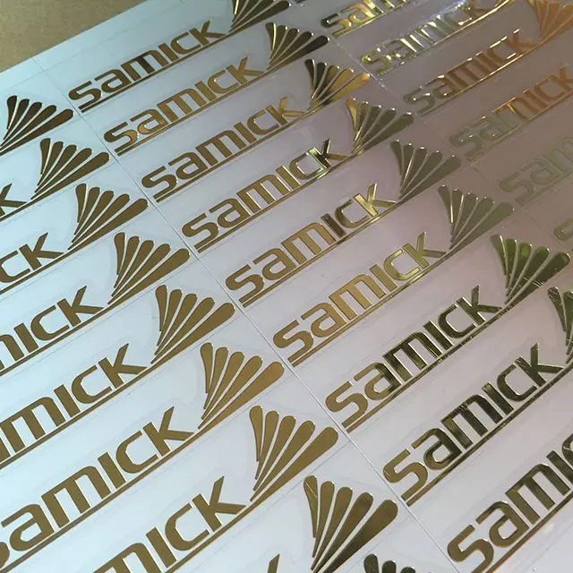 Customized 3D UV Metal Transfer Stickers with Personalized Gold Foil Self-Adhesive Labels for Cosmetic Packaging