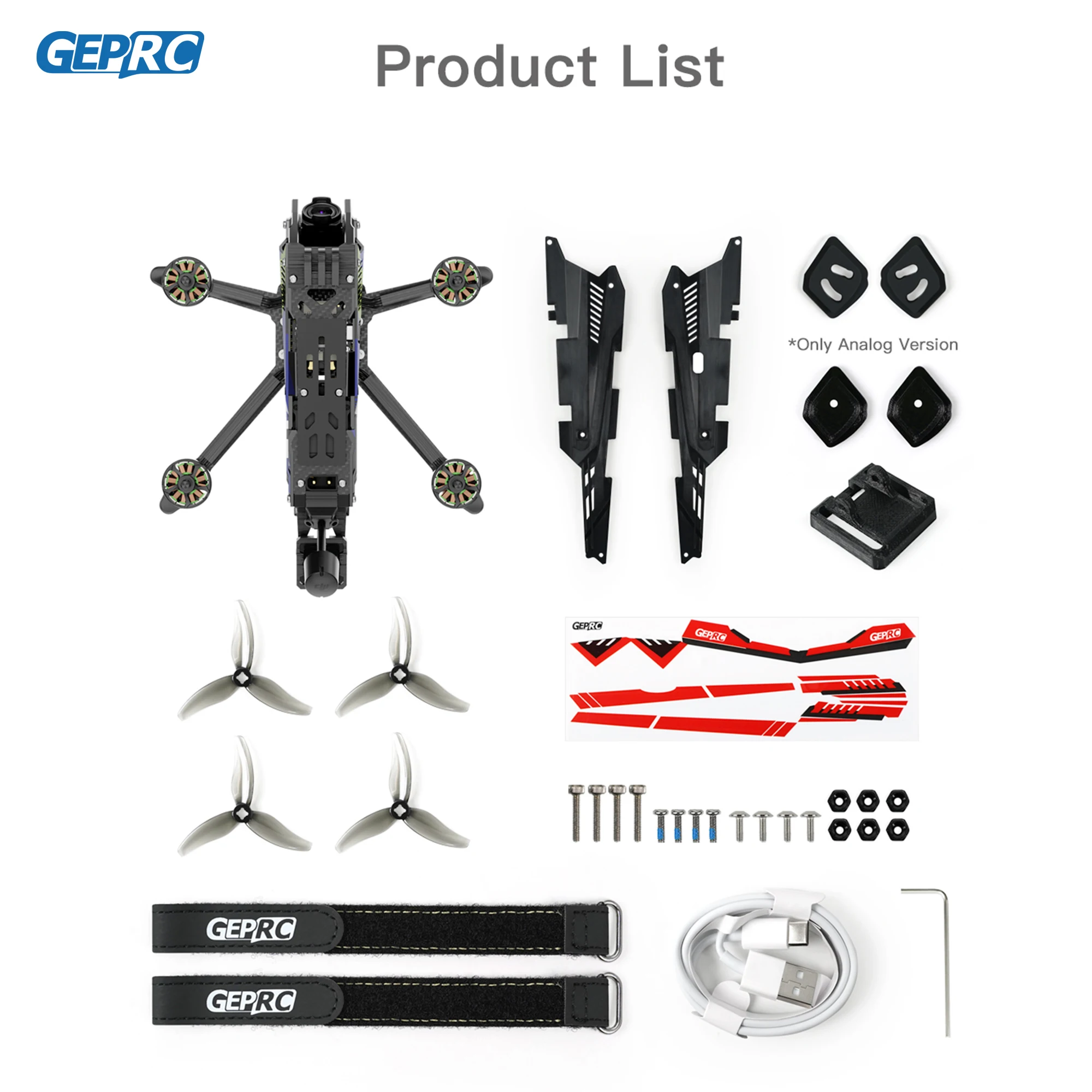 GEPRC DoMain4.2 Analog Freestyle FPV Drone SPEEDX2 2105.5 2650KV FC F722 E55A 4IN1 ESC DIY RC GPS Quadcopter Freestyle Drone