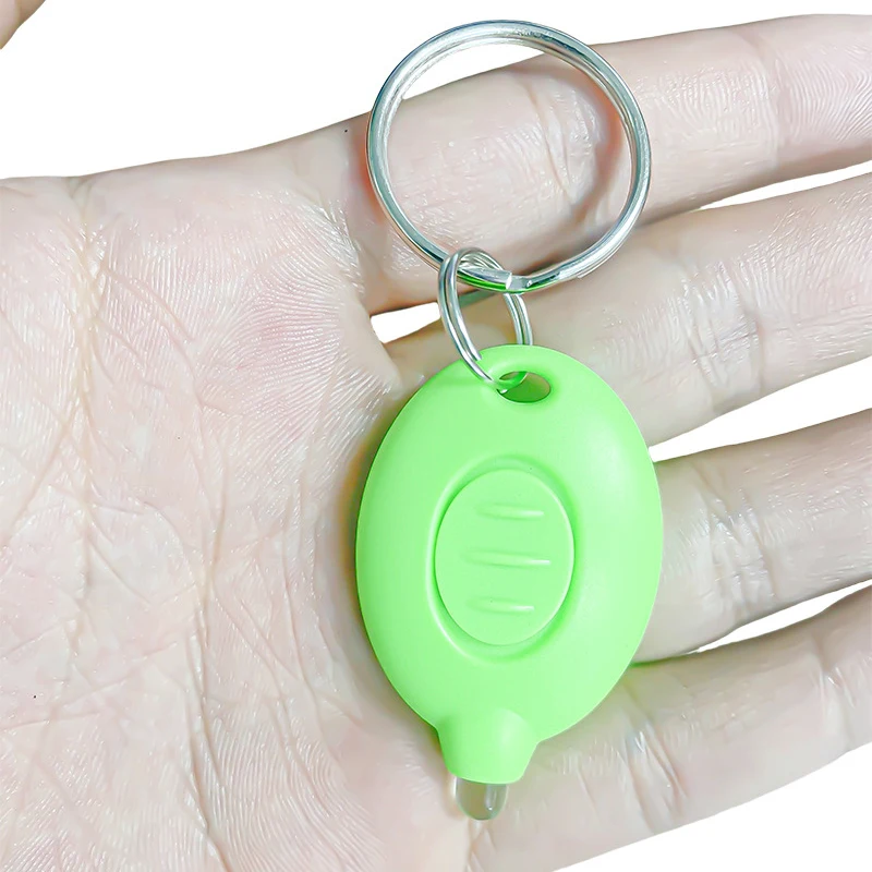 2PCS Mini Keychain LED Flashlight UV Torch Keyring Lamp Button Battery Lanterns White Light Children's Outdoor Light Torch