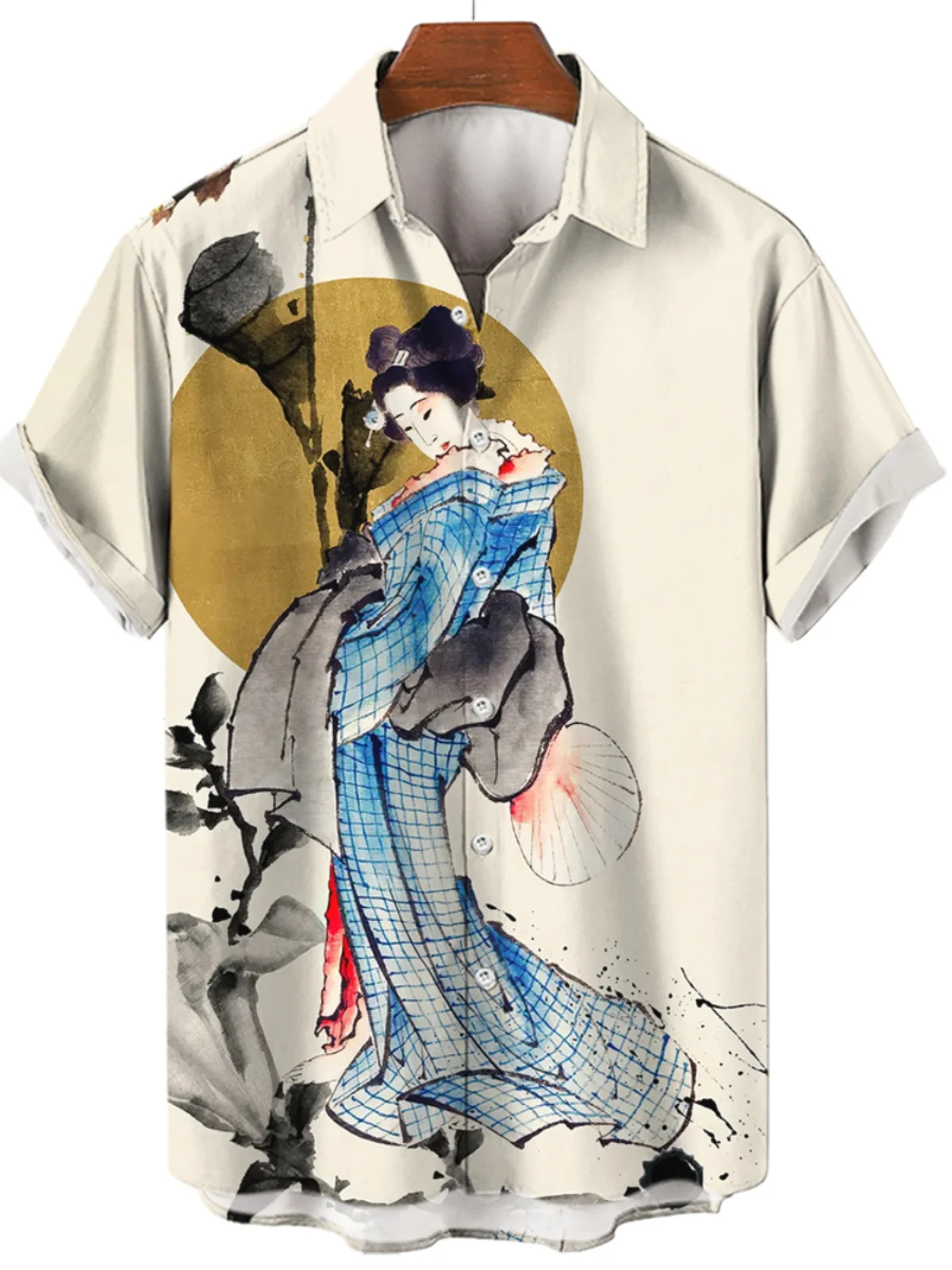 

Men's ort Sve Printed irt Bule Design Casual Faion Summer Slim Fit M Model Printed Cotton Top