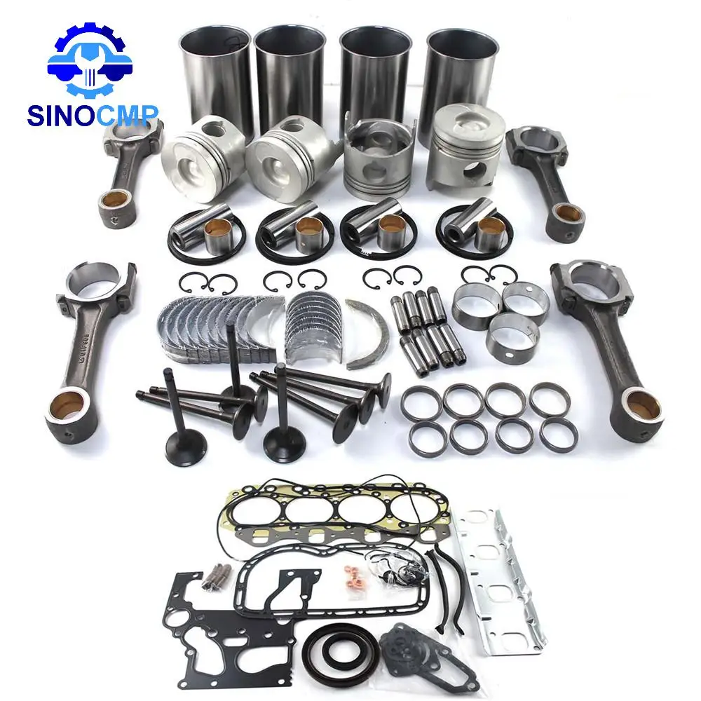 

4JA1 4JA1T комплект для капитального ремонта двигателя, клапаны и шатуны для Isuzu Mustang Bobcat погрузчик-погрузчик Hitachi Kobelco Sumitomo