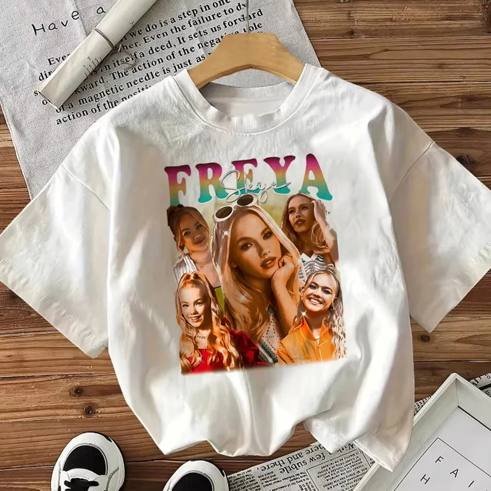 2026 Freya Skye t shirt teen Grunge Vintage Pastel Digital Graphic hip hop t-shirt Grunge Breathable Y2k women 2000s，Kids Adults