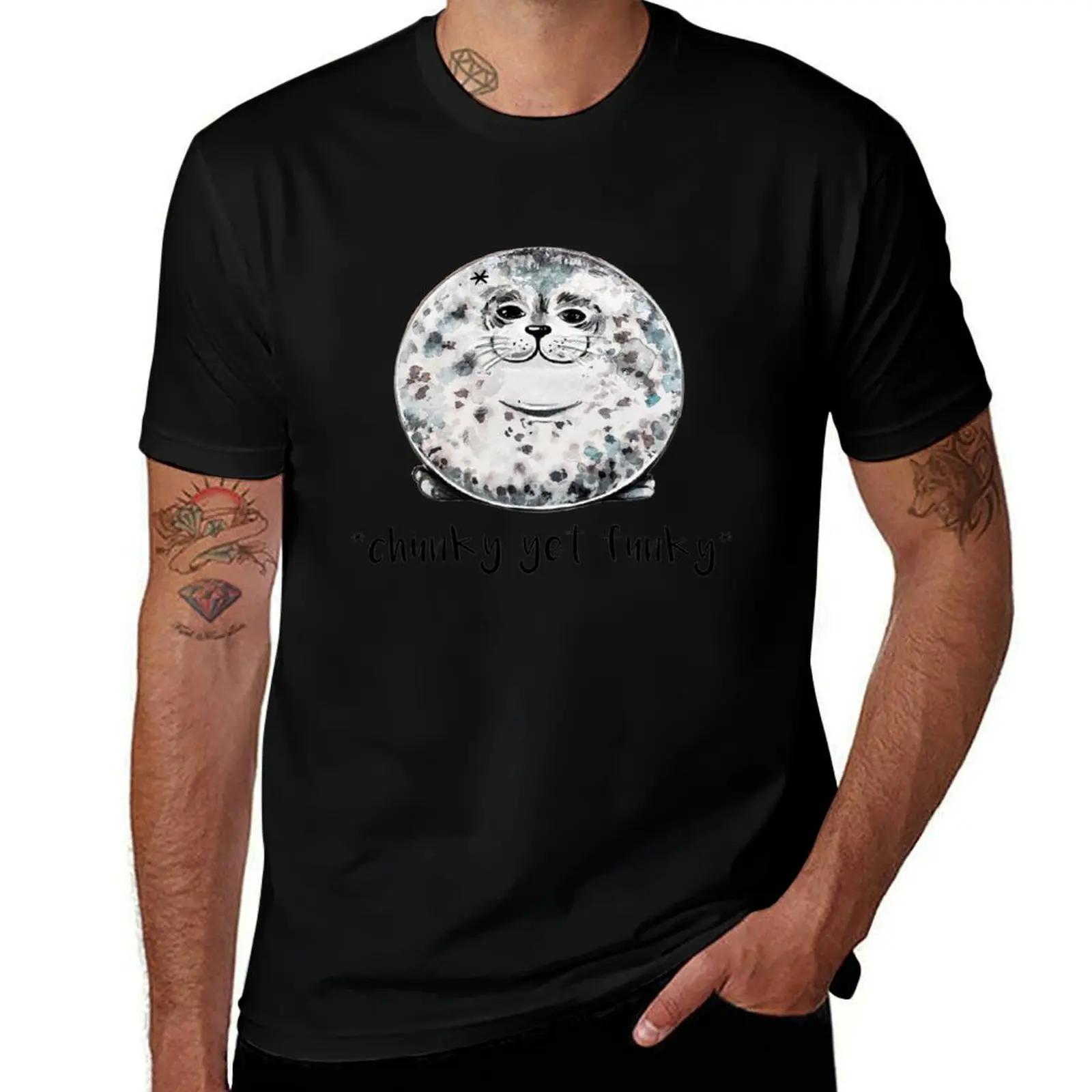 Chunky Seal Boi T-Shirt Work Basic Short Sleeve Top T-Shirt