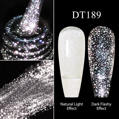 Imagen 2 del producto MEET ACROSS-esmalte de uñas de Gel reflectante translucidez, brillo reflectante, semipermanente, barniz para decoración de uñas en Gel UV, 7ml