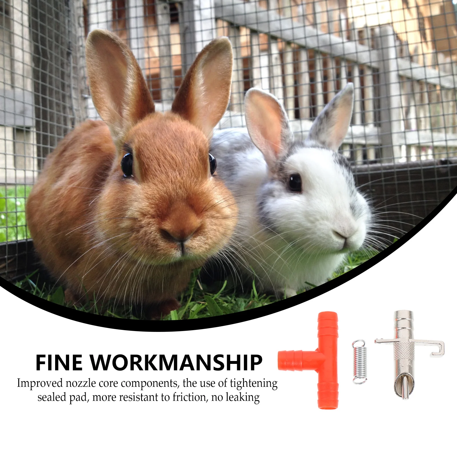 

30 Pcs Rabbits Automatic Drinking Fountain Feeder for Animals Leakproof Waterer
