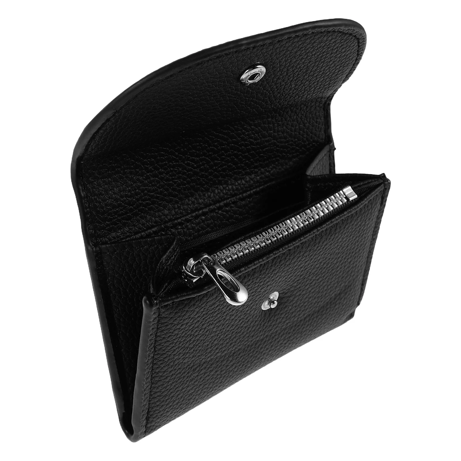 

Mini PU Credit Card Holder Small Wallet Black Ultra-Thin Slim Coin Change Purse for Women Daily Travel Shopping