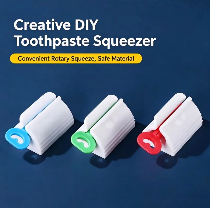 Toothpaste Squeezer, Lazy Toothpaste Dispenser, Manual Tube Clip for Kids, Facial Cleanser & Sample Squeeze Tool