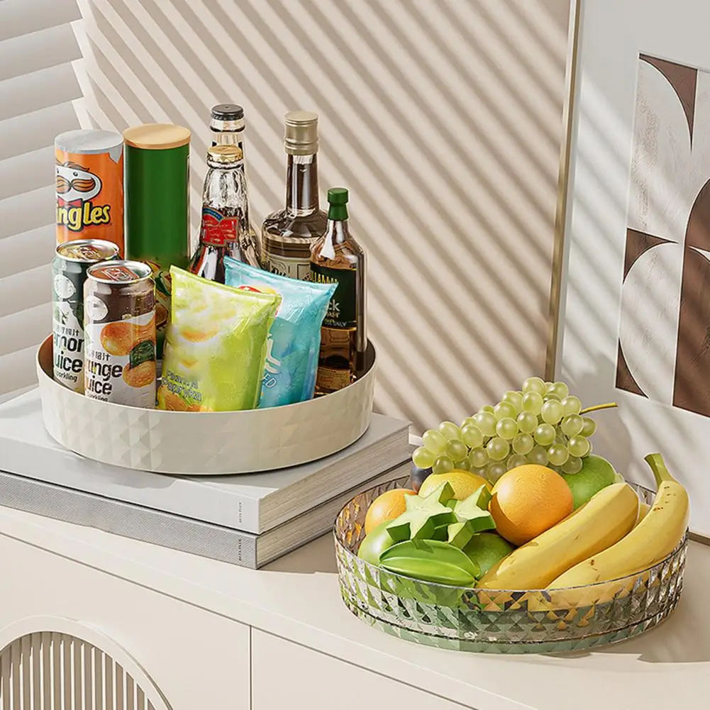 

Storage Tray Organizer Rotating Pallet 360-degree Rotating Organizer Transparent Multi-purpose Countertop Spice Rack Cosmetic