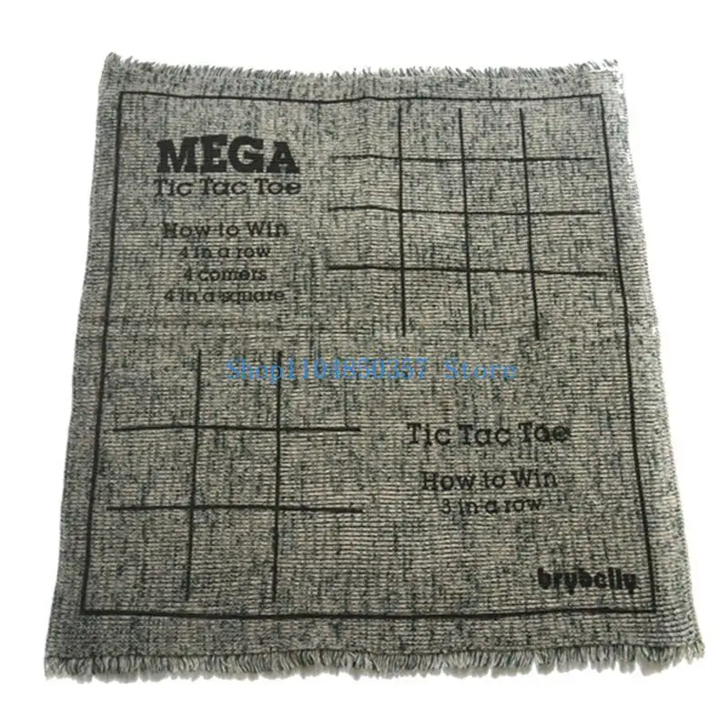 

652F 3 in 1 Large Checkers Set with Reversible Rug Indoor and Outdoor Board Game