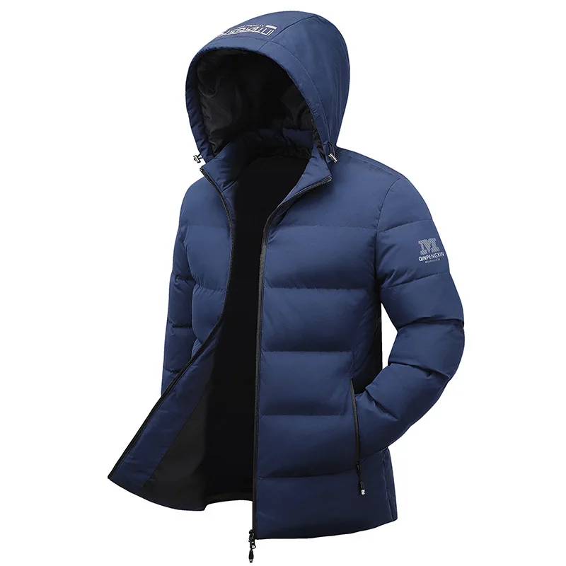 Manteau en coton mi-long pour hommes, manteau en coton épaissi, coupe couvertes, mode américains coréenne, nouveau, hiver, 2023