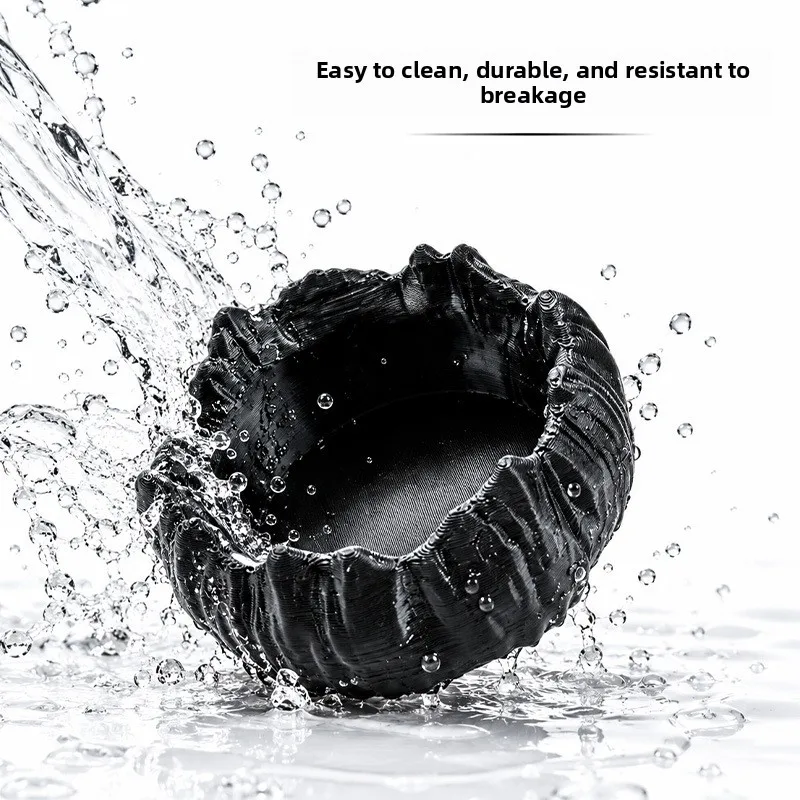 Reptile Volcano Food Bowl Terrarium Decor Hideout Dish PETG Molded Feeder Water Basin for Leopard Gecko Lizard Spider Tortoise