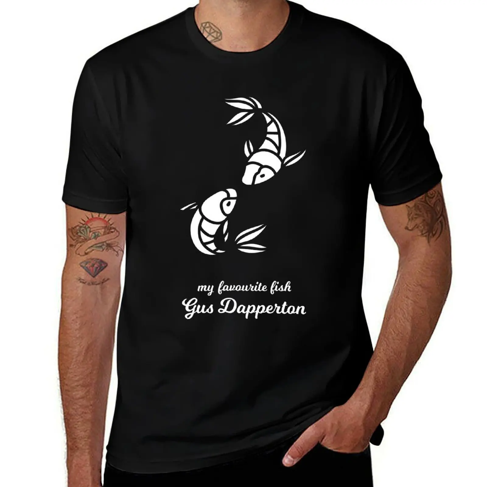 gus fish dapperton T-Shirt Large Size Loose Casual Tee