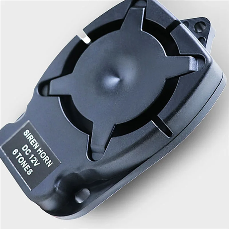 A98Z Corno di allarme Sirena piccola Corno 12V Sei toni 110 punti Dimensioni ridotte e facile da installare Corno di sirena piccola a corpo piatto ad alta decibel