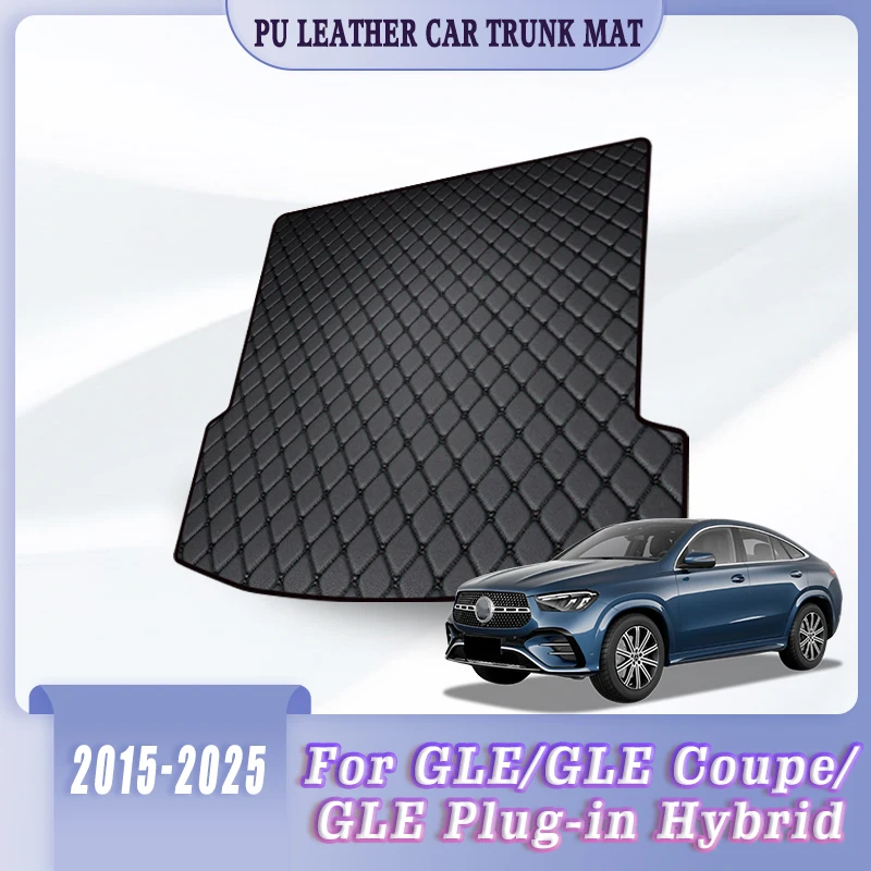 Car Trunk Mat For Mercedes Benz GLE/ GLE PHEV/ GLE Coupe 2015-2025 Cargo Liner Anti Slip Backing Vehicle Interior Protection Pad