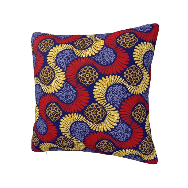 Ethnic Tribal Geometric Ankara African Print Throw Pillow Case 55*55cm for Living Room Cushion Cover Velvet Polyester Pillowcase