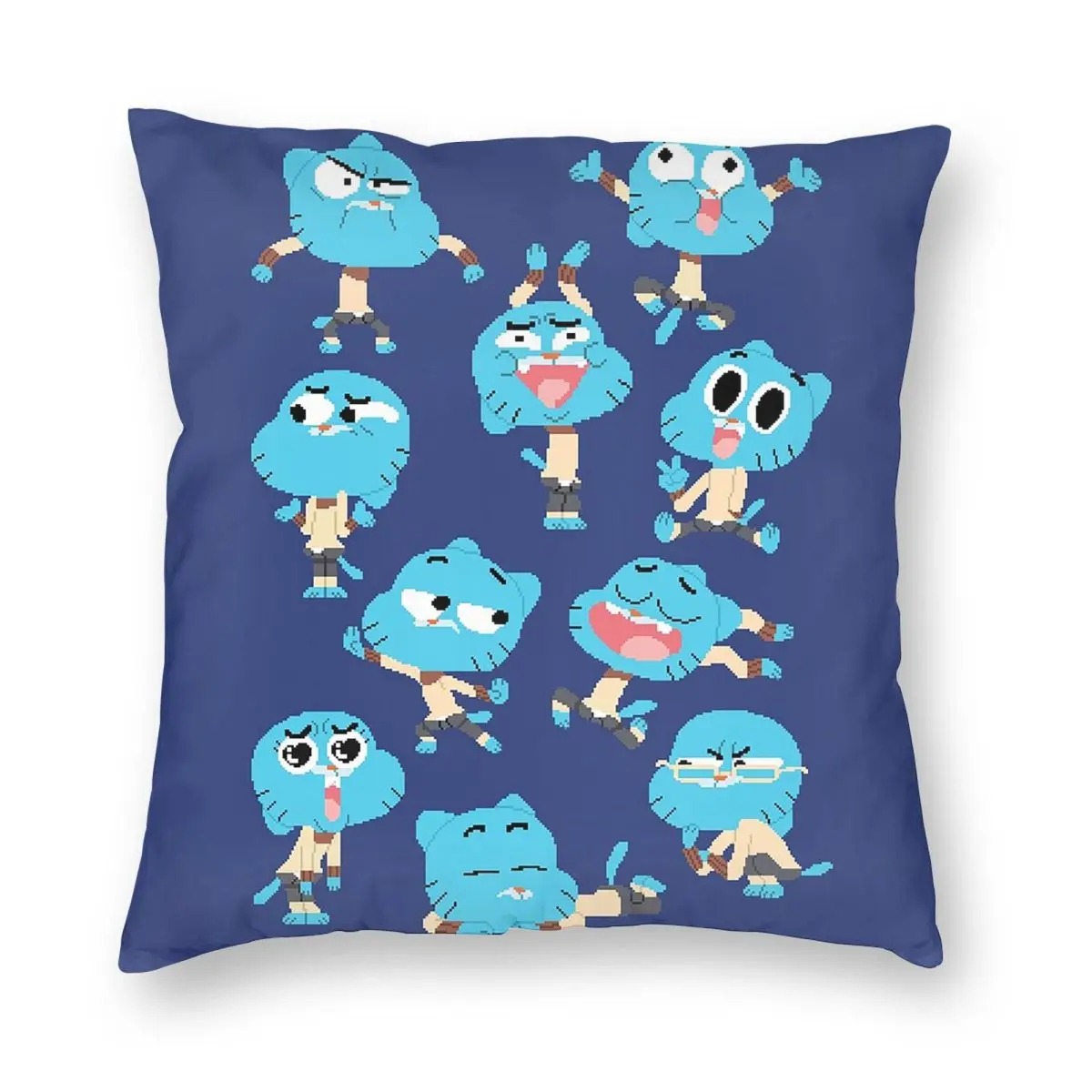 The Amazing World Of Gumball Anime Square Pillowcase Pillow Cover Cushion Zip Decorative Comfort Throw Pillow for Living Room