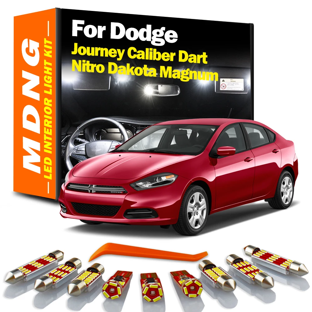 

MDNG Canbus For Dodge Journey Dakota Dart Nitro Caliber Magnum Car LED Bulbs Interior Reading Dome Trunk Light Kit Accessories