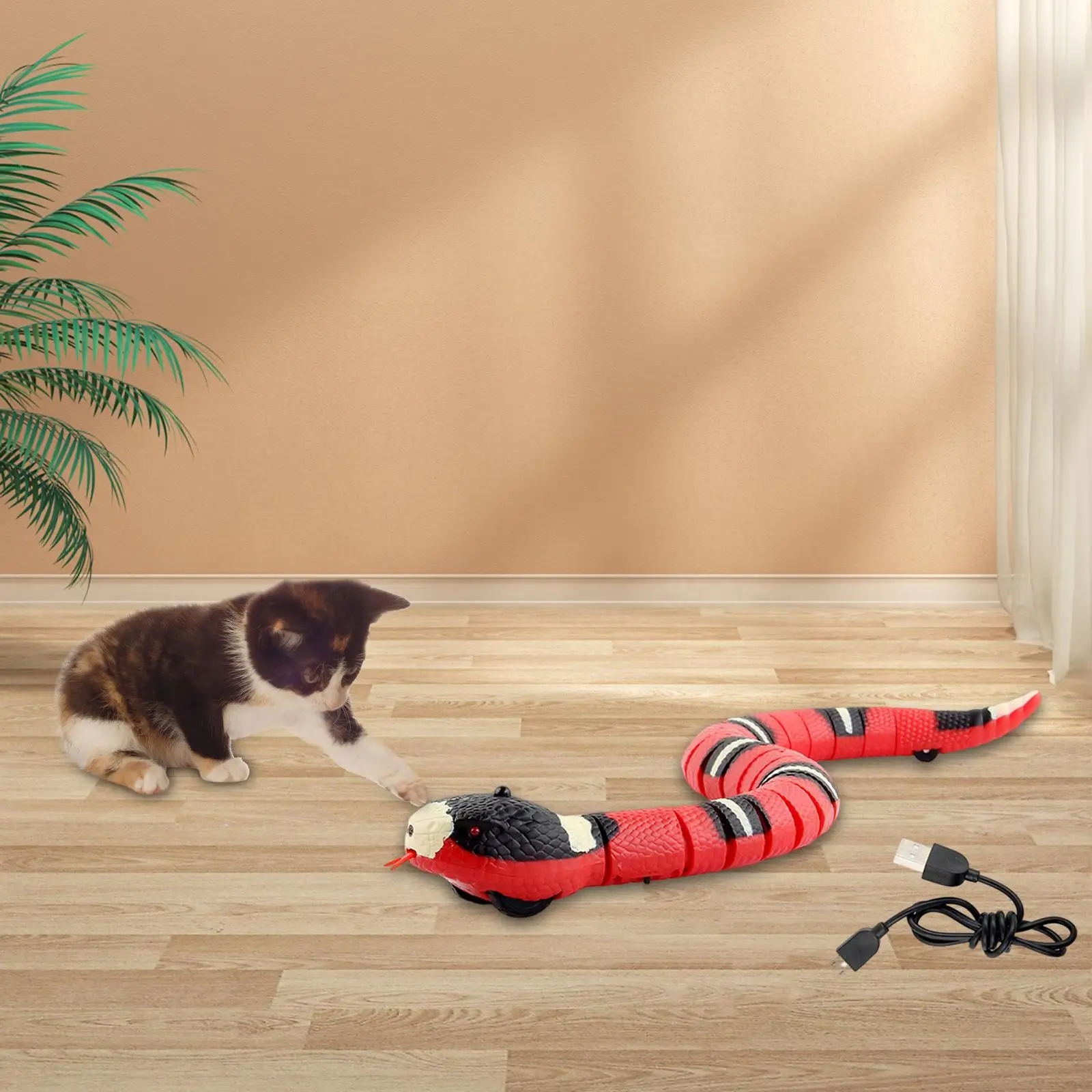 Smart Sensing Snake Realistic Crawling Snake Flexible Joints Scary Tricks