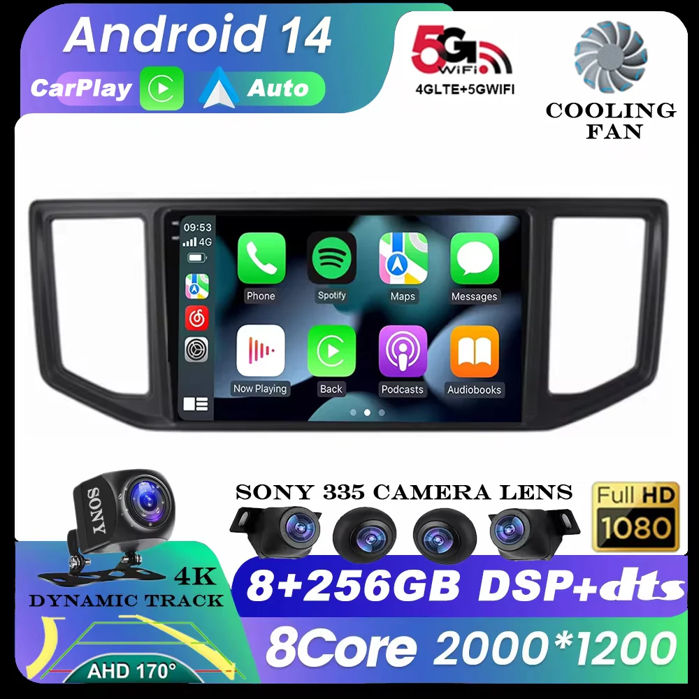 Android 14 For Volkswagen VW Crafter Van Man 2017-2021 GPS Auto Car Radio Multimedia Video Player CarPlay Stereo Support WIFI 4G