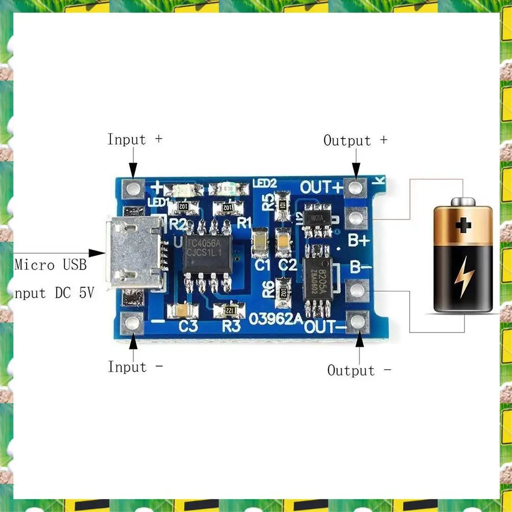 3C Electron 10Pcs 5V 1A 18650 Lithium Battery Charging Board TP4056 Lithium Battery Charging Board Micro-USB Charge Module Prote