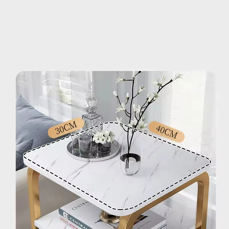 Modern wooden three-layer side table, bedside table, locker