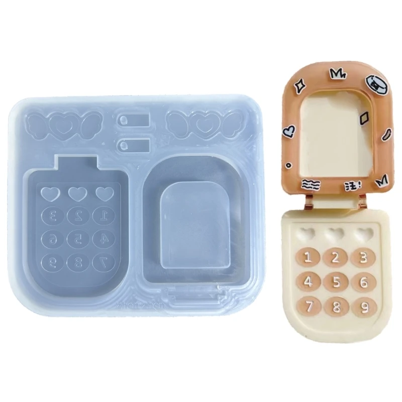 

Easy to Clean Silicone Mold Foldable Phone Mould Versatile Jewelry Accessory Casting Mould for DIY Lovers