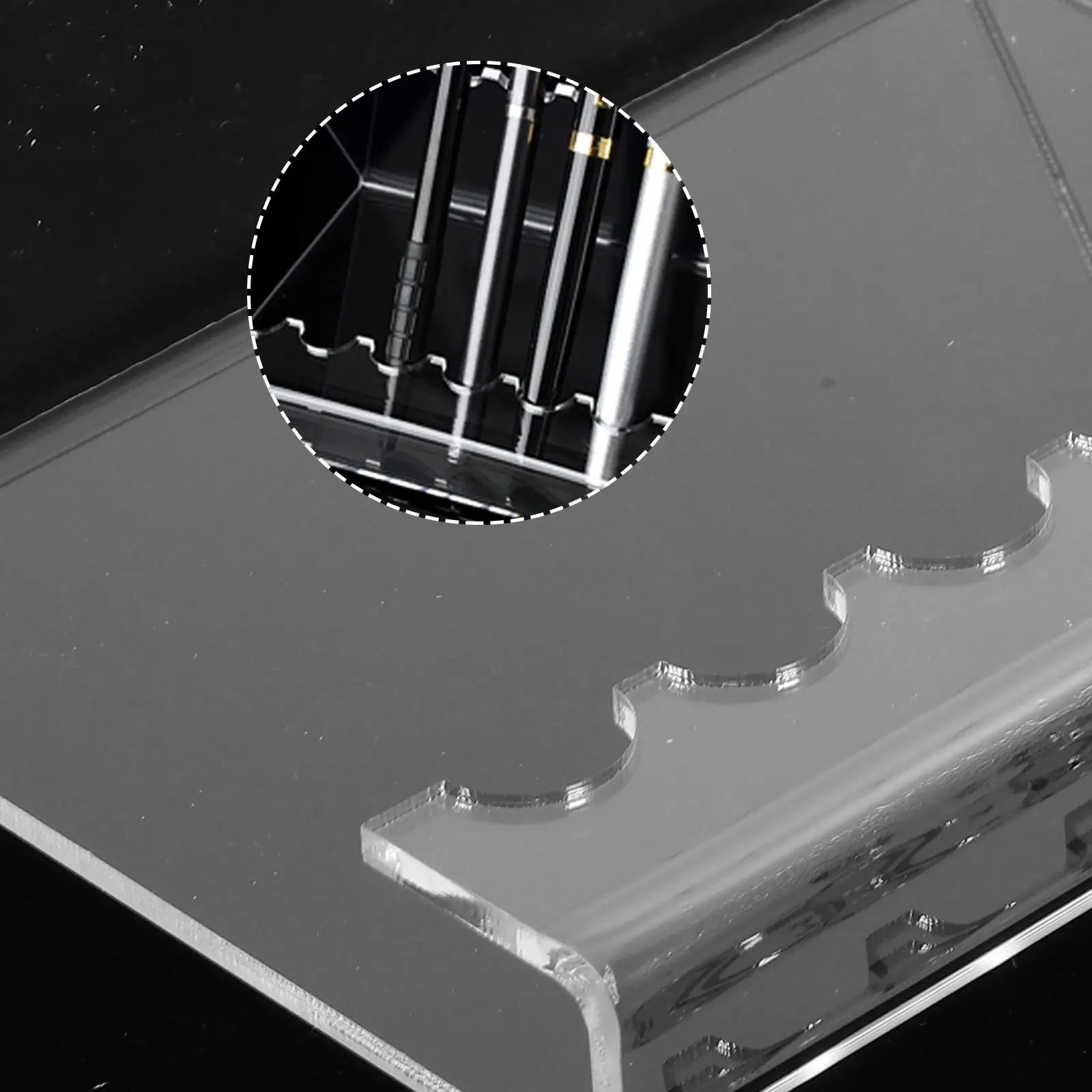 الاكريليك St 6 ثقوب حامل قلم الحاجب عرض القلم حامل قلم رصاص ganizer واضح تخزين الرف للمنزل مكتب عمل