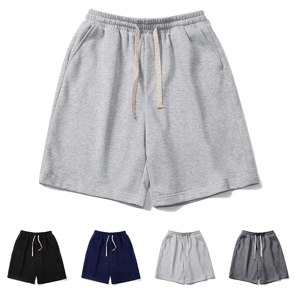 Drawstring Sportswear Loose Fitness Pants Solid Pattern Straight Style All-match Design Brand New Item Knee Length