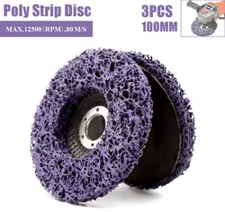 3 pz 100mm disco corallo disco smerigliatrice disco 4 pollici mola per smerigliatrice angolare metallo rimozione ruggine pulizia vernice