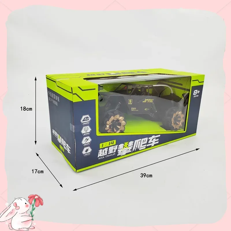 Coche teledirigido inalámbrico a escala 1:14, vehículo de escalada todoterreno eléctrico, volante de Control remoto, juguete de 4 canales para niños y adultos