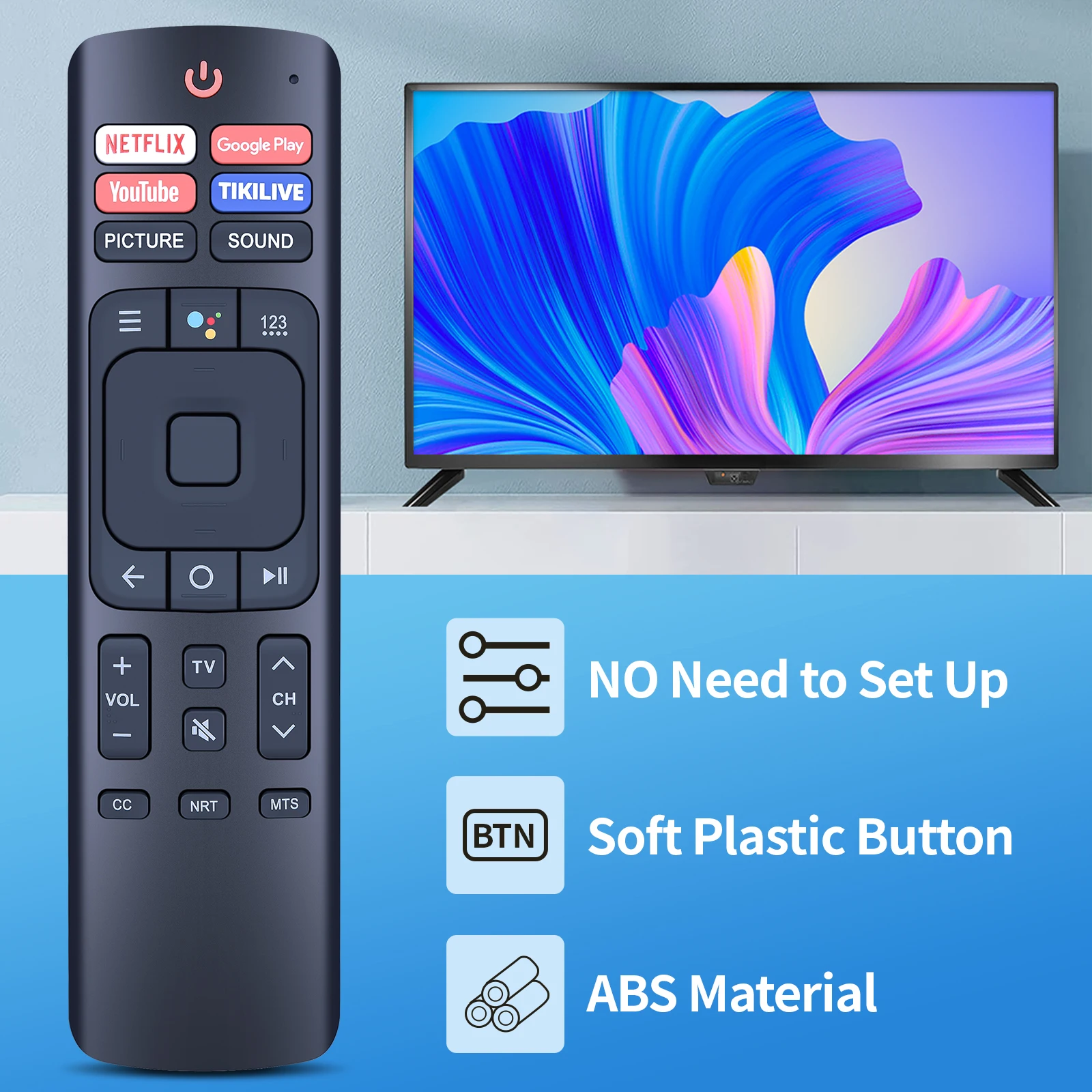 New ERF3B69 Voice Remote Control For Hisense Smart TV ERF3A69 EFR3C69 W9HBRCB0006