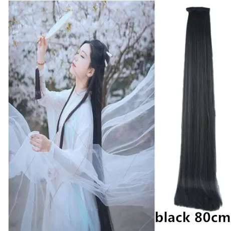 2 couleurs cheveux longs raides vintage accessoires de cheveux raides chinois ancienne dynastie cheveux princesse fête halloween cosplay