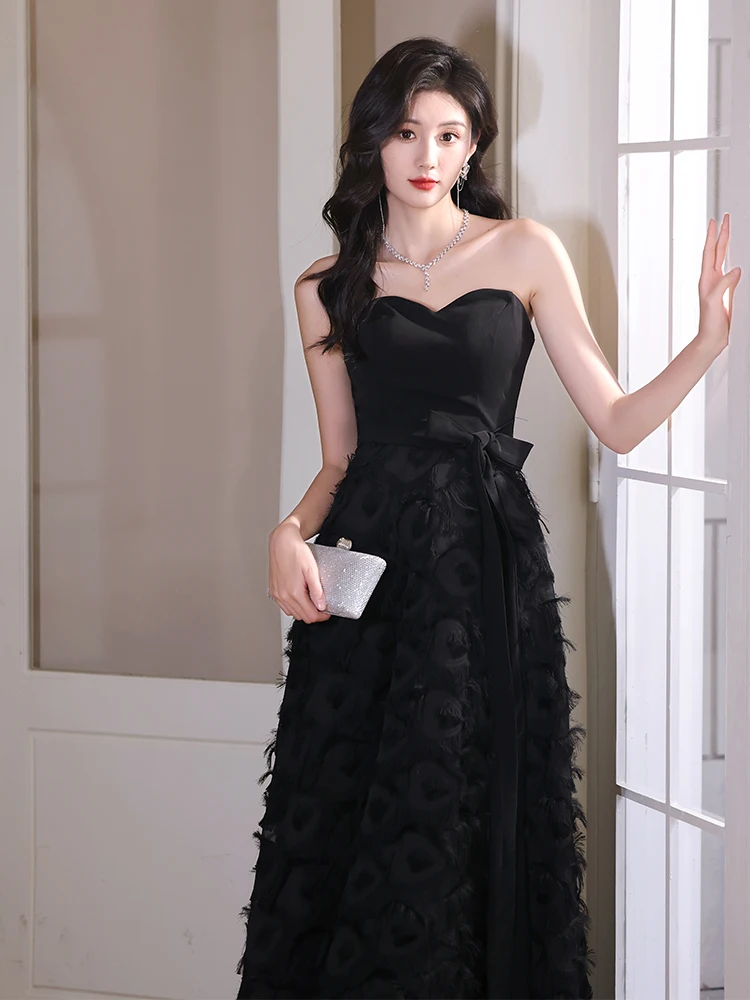 

Ele Bla Off-oulder Evening Gown Women's Host Dr 2025 New Sle Ball High-End Luxury Sensation Slim Fit Long Dr