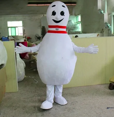 

New Adult Hot Sale Foam Halloween White bowling Cartoon Mascot Costume Plush Christmas Fancy Dress Halloween Mascot Costume