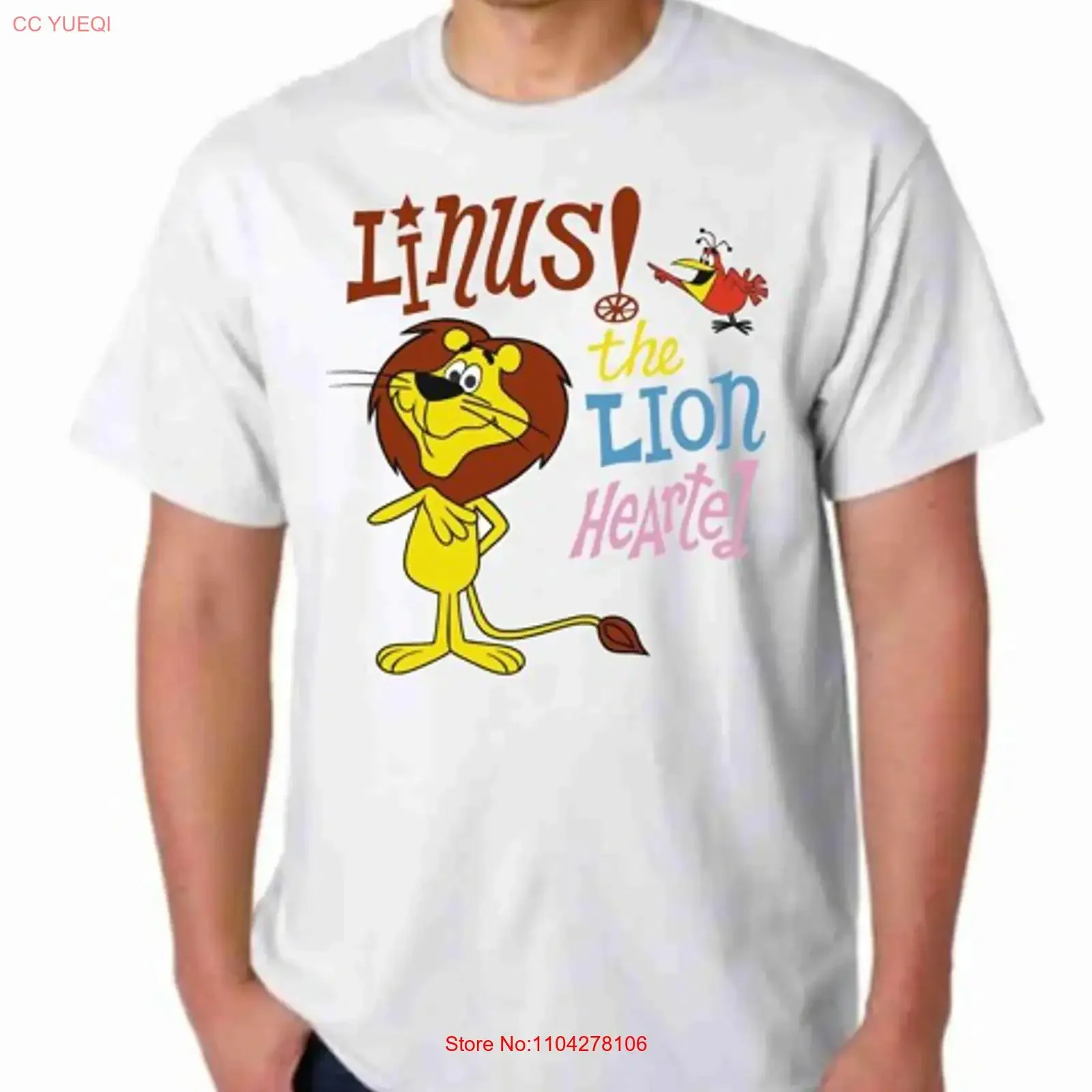 LINUS THE LION T SHIRT RETRO CARTOON TEE CEREAL FANS ANIMATION vintage Washed Slightly graphic Casual Soft homme Comfortable
